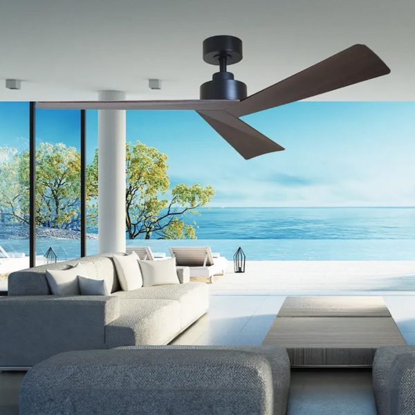 52  Bronte DC Ceiling Fan White, Black, White Oak, Black Walnut Vencha Lighting For Discount