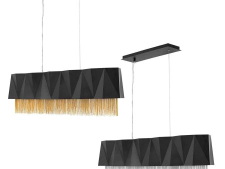 Zuma 6Lt Isle Pendant Light in Satin Black Gold or Satin Black Silver For Cheap