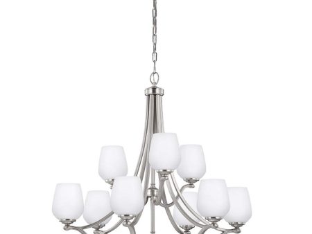 Vintner Chandelier 9Lt Satin Nickel Online