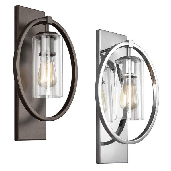 Marlena Indoor Wall Light Antique Bronze, Polished Chrome For Cheap