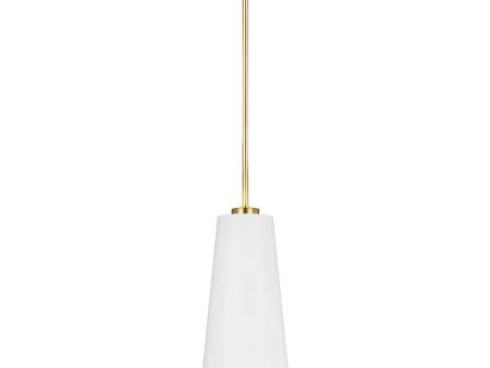 Carter Pendant Light Style A Matt White Burnished Brass Online Sale