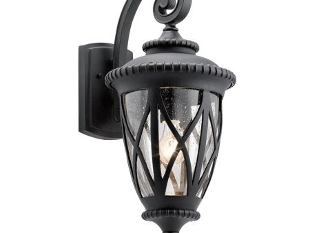 Admirals Cove Outdoor Wall Light Large in Textured Black Online Sale