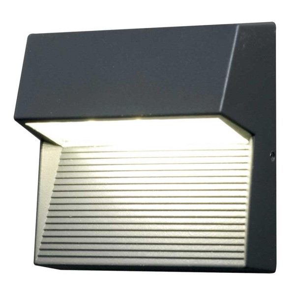 Freyr Square Outdoor LED Wall Light 6w Graphite Hot on Sale