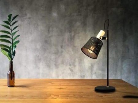 Arizona industrial Table Lamp in Sand Black and Brushed Brass Online now