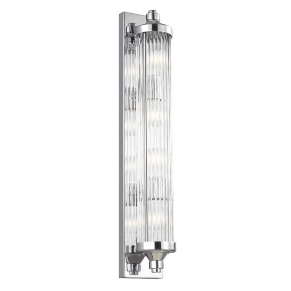 Paulson Indoor LED Bar Wall Light 4Lt 12w Chrome For Cheap