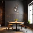 Zappa Pendant Light 6Lt in Matt Black and Copper on Sale