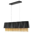 Zuma 6Lt Isle Pendant Light in Satin Black Gold or Satin Black Silver For Cheap