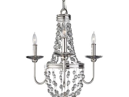 Malia Chandelier 3Lt Polished Nickel Online Sale