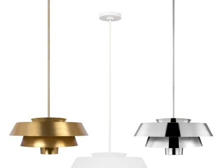 Brisbin Pendant Light Burnished Brass, Matt White, Polished Nickel Online now