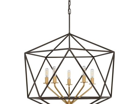 Astrid 5Lt Pendant Light in Metallic Matte Bronze on Sale