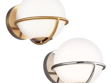 Apollo Indoor LED Wall Light Burnished Brass, Polished Nickel Discount