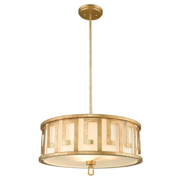 Lemuria Duo-Mount Pendant Light Large 3Lt Distressed Gold Discount