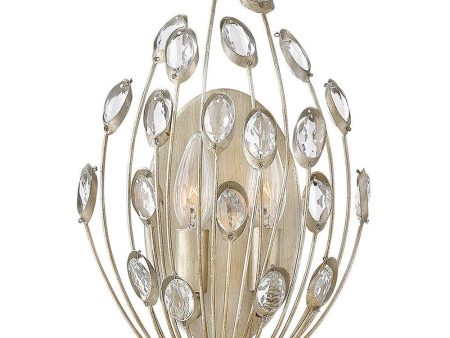 Tulah Indoor Wall Light 2Lt in Silver Leaf Online Sale