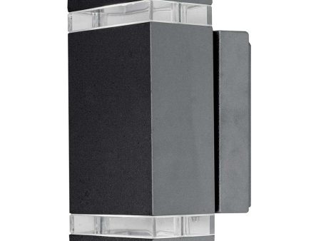 Jannik 2Lt ED Up Down Wall Light in Dark Grey Supply