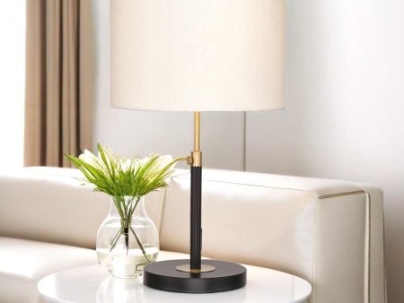 Iris Table Lamp in Matt Black w  Brushed Brass Online