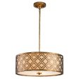 Arabella Duo-Mount Pendant Light Large 3Lt Distressed Gold Sale