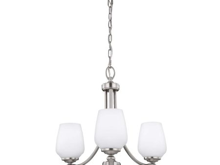 Vintner Chandelier 3Lt Satin Nickel For Cheap