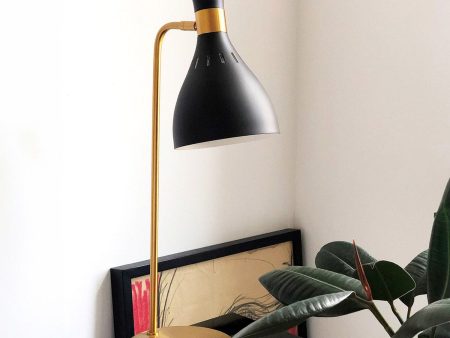 Joan Table Lamp Midnight Black Burnished Brass, Matt White Burnished Brass ELS.FE-JOAN-TL Elstead Lighting Online