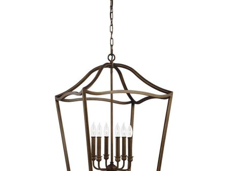 Yarmouth Pendant Light 6Lt Painted Aged Brass Online Hot Sale