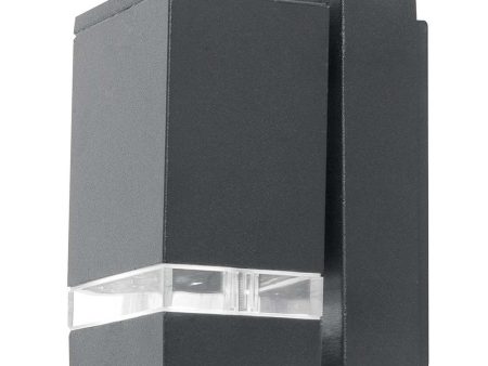 Jannik 2Lt ED Down Wall Light in Dark Grey Cheap