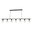 Fiona 7Lt LED Pendant Light in Black Online Sale