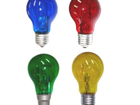 Coloured GLS Halogen Globe 28W DIM E27 B22 Blue Green Red Yellow CLA Lighting CLAHAGLS28W Fashion