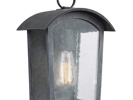 Hodges Outdoor Wall Light Small Ash Black For Sale