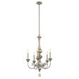 Rosalie 5Lt Chandelier in Sterling Gold Discount