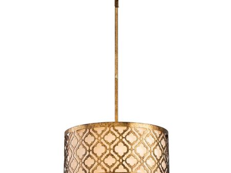 Arabella Duo-Mount Pendant Light Medium 2Lt Distressed Gold Fashion