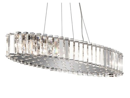 Crystal Skye 12Lt Island Pendant Light in Chrome Hot on Sale