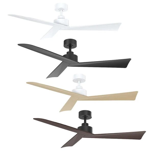 52  Bronte DC Ceiling Fan White, Black, White Oak, Black Walnut Vencha Lighting For Discount