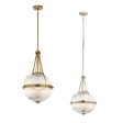 Aster 3Lt Pendant Light in Natural Brass or Polished Nickel Sale