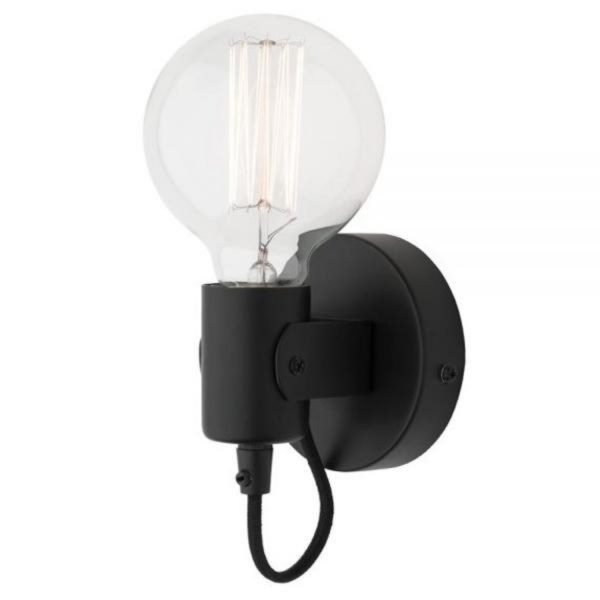 Bronte Indoor Wall Light in Black or White For Sale