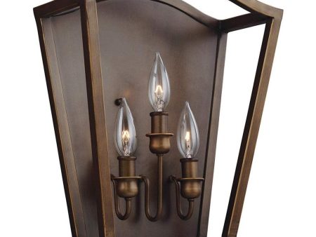 Yarmouth Indoor Wall Light 3Lt Painted Aged Brass Online Hot Sale