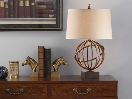 Spencer Table Lamp Firenze Gold and Dark Walnut ELS.FE-SPENCER-TL Elstead Lighting For Discount