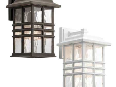 Beacon Square Outdoor Wall Light Medium in Olde Bronze or White For Discount